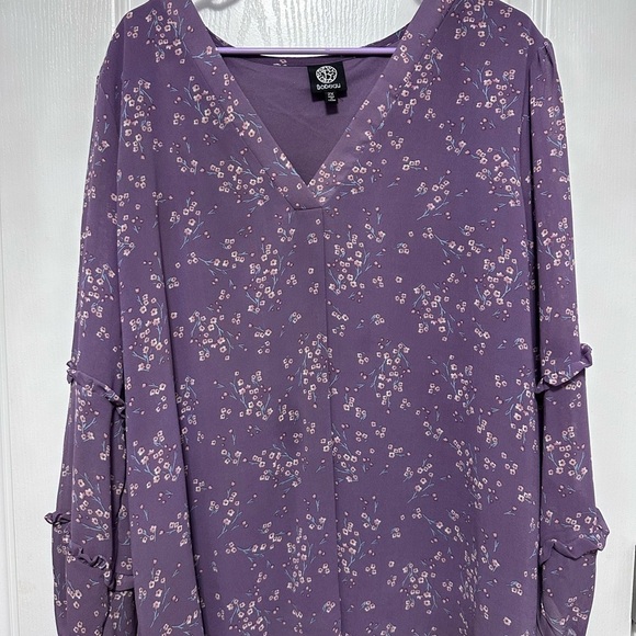 bobeau Tops - Bobeau Lavender Floral Blouse